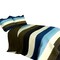 3-Piece Handmade Full/Queen Quilt Set, Reversible, Horizontal Stripes
